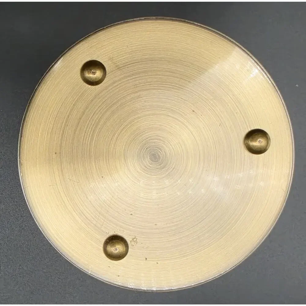 Vintage Brass Hourglass 15 Min White Sand Glass Timer Desk Decor 3 Pillar